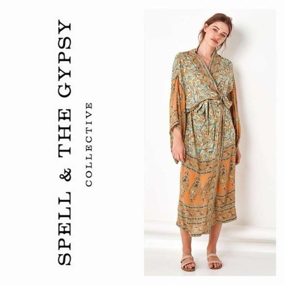RARE Spell & the Gypsy Collective X Free People Delirium Maxi Kimono Beth Dutton